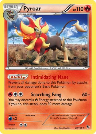 Pyroar 20/106 - XY  Flashfire Holofoil - Poke-Collect