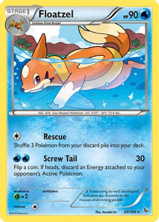 Floatzel 29/106 - XY  Flashfire - Poke-Collect