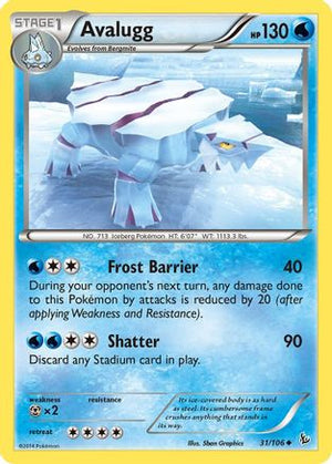Avalugg 31/106 - XY  Flashfire - Poke-Collect