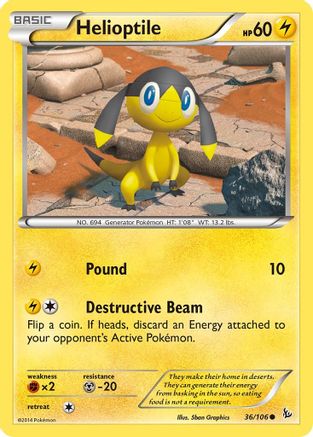 Helioptile 36/106 - XY  Flashfire - Poke-Collect