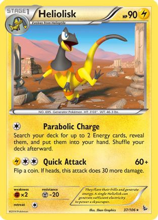 Heliolisk 37/106 - XY  Flashfire Reverse Holofoil - Poke-Collect