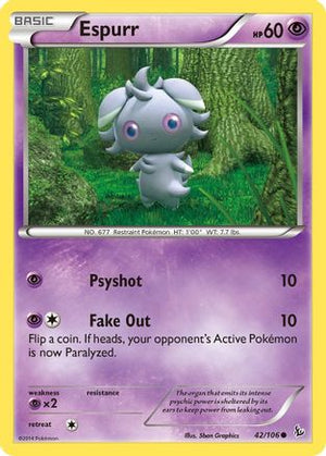 Espurr 42/106 - Flashfire Reverse Holofoil - Poke-Collect