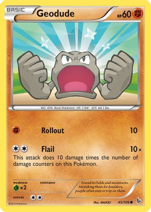 Geodude 45/106 - XY  Flashfire - Poke-Collect