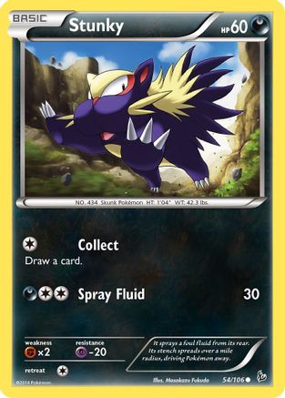 Stunky 54/106 - Flashfire Reverse Holofoil - Poke-Collect
