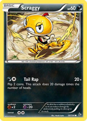 Scraggy 58/106 - Flashfire Reverse Holofoil