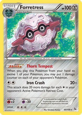 Forretress 60/106 - XY  Flashfire Reverse Holofoil - Poke-Collect