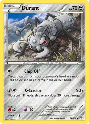 Durant 61/106 - XY  Flashfire - Poke-Collect