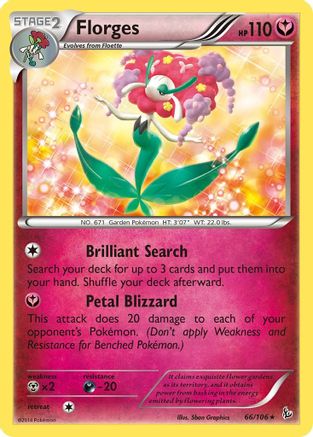 Florges 66/106 - XY  Flashfire Reverse Holofoil - Poke-Collect