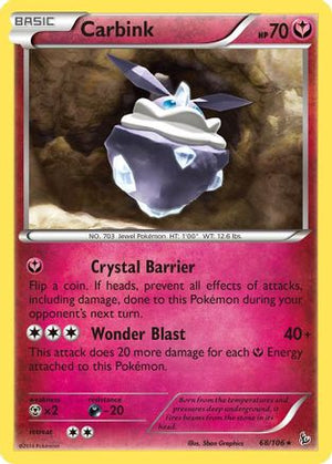 Carbink 68/106 - Flashfire Reverse Holofoil - Poke-Collect