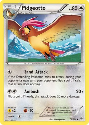 Pidgeotto 76/106 - Flashfire Reverse Holofoil