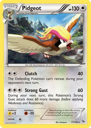 Pidgeot 77/106 - Flashfire Reverse Holofoil