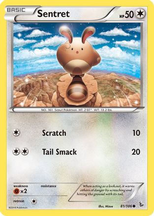 Sentret 81/106 - XY  Flashfire Reverse Holofoil - Poke-Collect