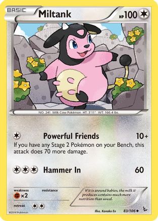 Miltank 83/106 - XY  Flashfire Reverse Holofoil - Poke-Collect