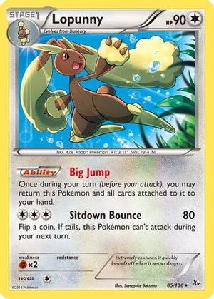 Lopunny 85/106 - XY  Flashfire