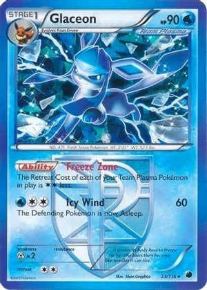 Glaceon - 23/116 (BW Plasma Freeze) 23 - Deck Exclusives Holofoil - Poke-Collect