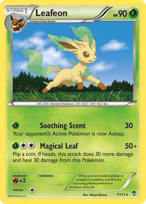 Leafeon 7/111 - Furious Fists Reverse Holofoil - Poke-Collect