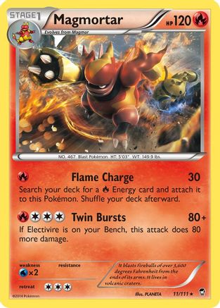 Magmortar 11/111 - XY  Furious Fists - Poke-Collect