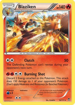 Blaziken 14/111 - Furious Fists Holofoil