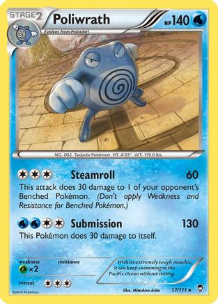 Poliwrath 17/111 - XY  Furious Fists Reverse Holofoil - Poke-Collect