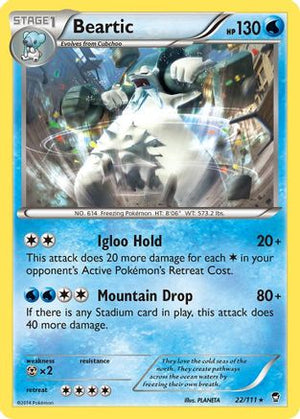 Beartic 22/111 - Furious Fists Reverse Holofoil - Poke-Collect