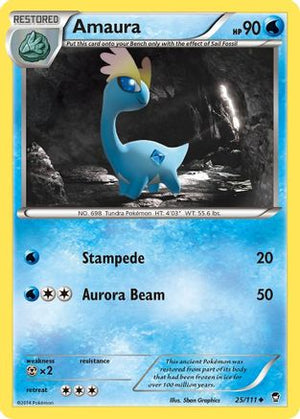 Amaura 25/111 - Furious Fists Reverse Holofoil - Poke-Collect