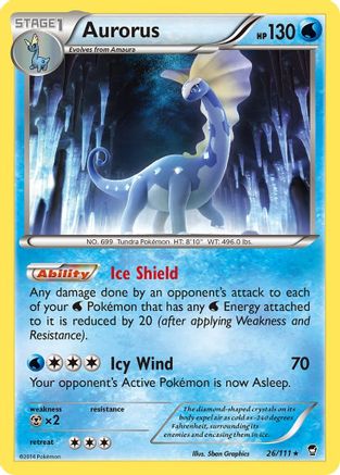 Aurorus 26/111 - XY  Furious Fists Reverse Holofoil - Poke-Collect