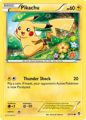 Pikachu 27/111 - Furious Fists Reverse Holofoil - Poke-Collect