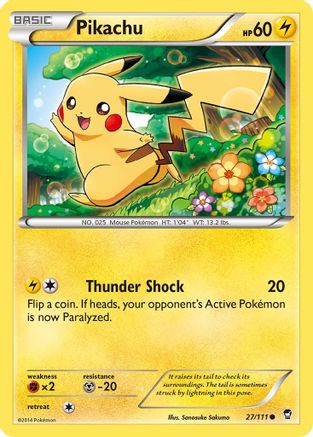 Pikachu 27/111 - Furious Fists Reverse Holofoil - Poke-Collect