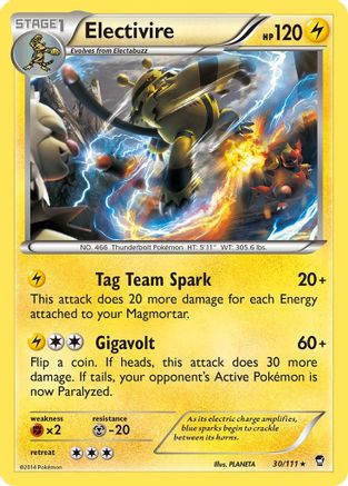 Electivire 30/111 - Furious Fists Reverse Holofoil - Poke-Collect