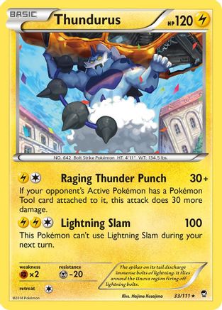 Thundurus 33/111 - Furious Fists Reverse Holofoil - Poke-Collect