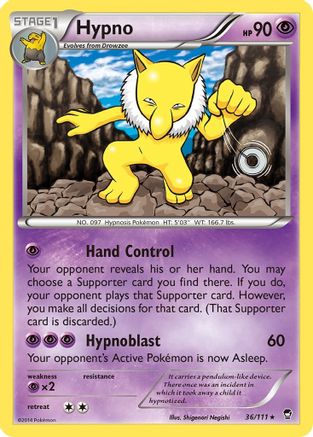 Hypno 36/111 - XY  Furious Fists Reverse Holofoil - Poke-Collect