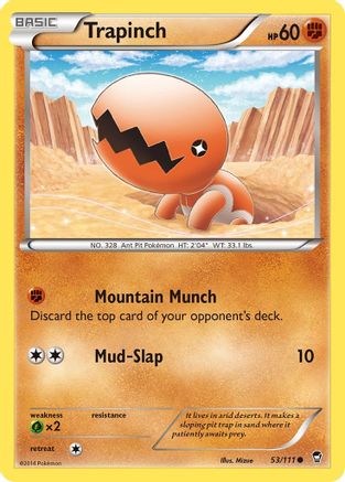 Trapinch 53/111 - Furious Fists Reverse Holofoil - Poke-Collect