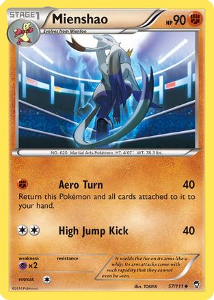 Mienshao 57/111 - XY  Furious Fists Reverse Holofoil - Poke-Collect