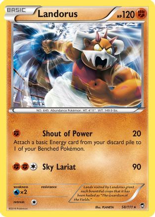 Landorus 58/111 - XY  Furious Fists Reverse Holofoil - Poke-Collect