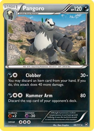 Pangoro 68/111 - XY  Furious Fists Reverse Holofoil - Poke-Collect