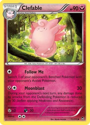 Clefable 71/111 - XY  Furious Fists - Poke-Collect