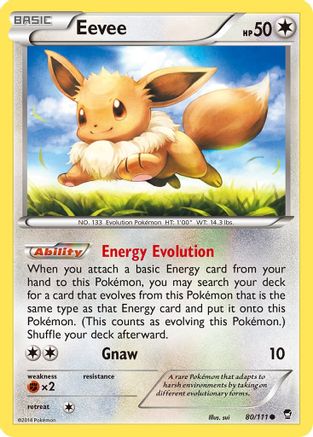 Eevee 80/111 - XY  Furious Fists - Poke-Collect