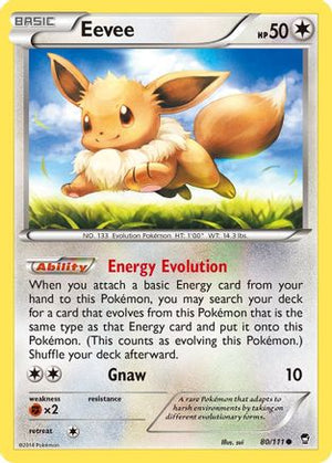 Eevee 80/111 - XY  Furious Fists Reverse Holofoil - Poke-Collect