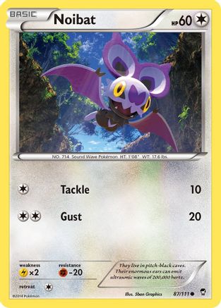 Noibat 87/111 - XY  Furious Fists - Poke-Collect