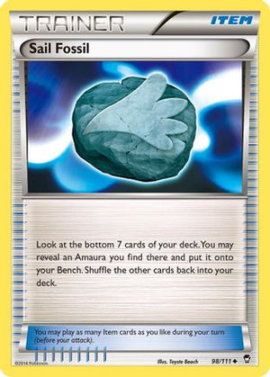 Sail Fossil 98/111 - XY  Furious Fists Reverse Holofoil - Poke-Collect