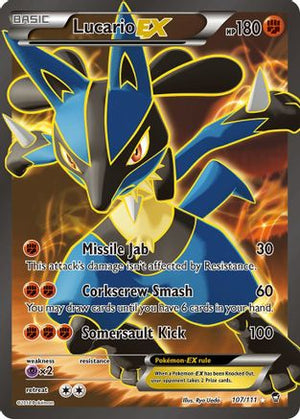 Lucario EX (107 Full Art) 107/111 - XY  Furious Fists Holofoil