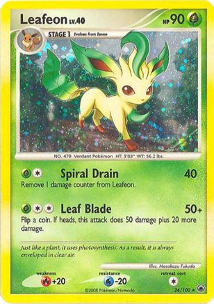 Leafeon - 24/100 (DP Majestic Dawn) 24 - Deck Exclusives Holofoil - Poke-Collect