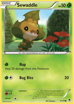 Sewaddle 5/119 - Phantom Forces Reverse Holofoil - Poke-Collect