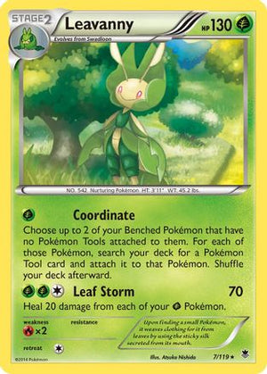 Leavanny 7/119 - XY  Phantom Forces Reverse Holofoil - Poke-Collect