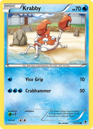 Krabby 13/119 - XY  Phantom Forces - Poke-Collect