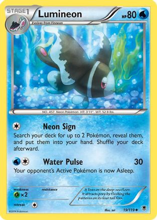 Lumineon 19/119 - XY  Phantom Forces Reverse Holofoil - Poke-Collect