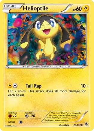 Helioptile (28) 28/119 - XY  Phantom Forces - Poke-Collect