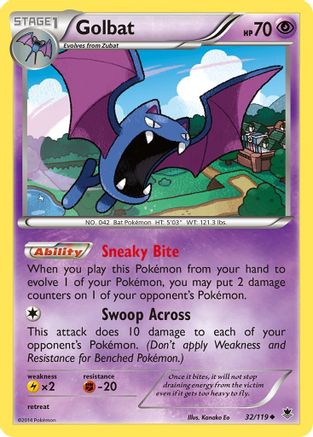 Golbat 32/119 - XY  Phantom Forces Reverse Holofoil - Poke-Collect