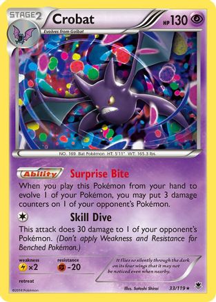 Crobat 33/119 - XY  Phantom Forces - Poke-Collect