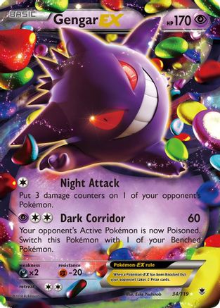 Gengar-EX 34/119 - Phantom Forces Holofoil - Poke-Collect